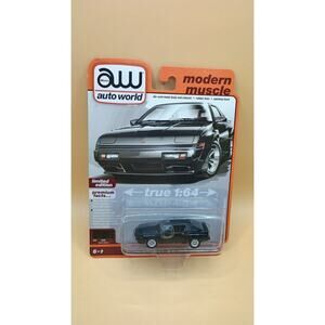 AUTO WORLD PREMIUM MODERN MUSCLE SERBIA BLACK 1987 MITSUBISHI STARION 1/64 CAR